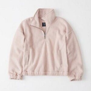 Abercrombie & Fitch Polar Fleece Half-Zip Sweatshirt